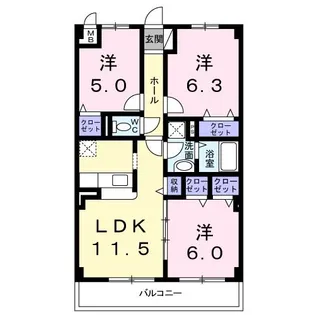 アネックス福知山【3階】の間取り