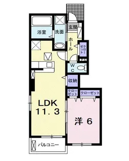 プラム ブリーズ【1階】の間取り