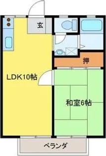 館野ハイツ【1階】の間取り