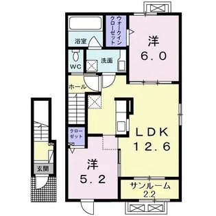 カーサ アザレア【2階】の間取り