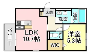 福岡県北九州市小倉北区下富野3【アパート】の間取り