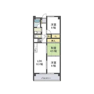 フローラ長田【3階】の間取り