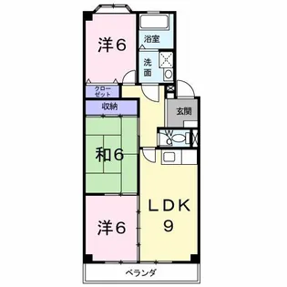 ルミエール山下【1階】の間取り