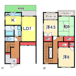 新潟県新潟市中央区関屋松波町3【一戸建】の間取り