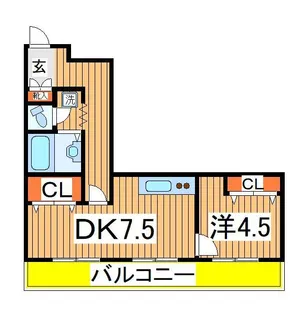ウインベルデュエット北柏No.1【1階】の間取り