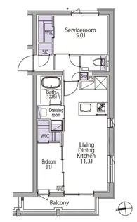 イプセ白金台【3階】の間取り