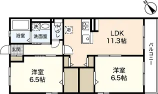 サニーフラットII【2階】の間取り