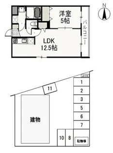 サウスコート西市【2階】の間取り