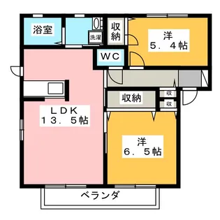 ヴィラガーデン A【2階】の間取り