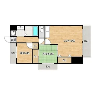 サンリッツ巽【3階】の間取り