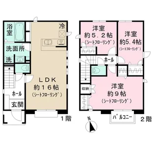 埼玉県三郷市中央4【一戸建】の間取り