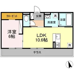 セジュール御所野【1階】の間取り