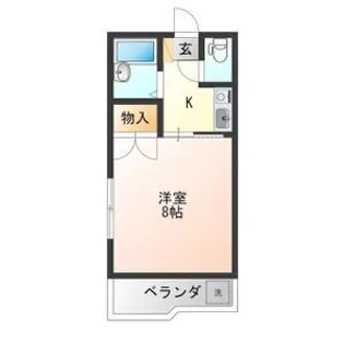 峰ヶ丘ハイツ【4階】の間取り