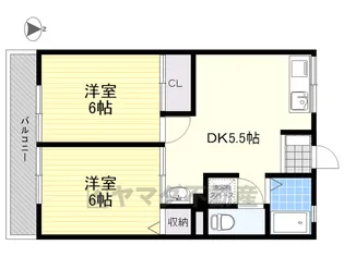 グリーンフラットA【2階】の間取り