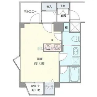 アルシオンエアポートタワー【6階】の間取り