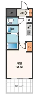 エステムコート難波サウスプレイスVIIIハイド【6階】の間取り