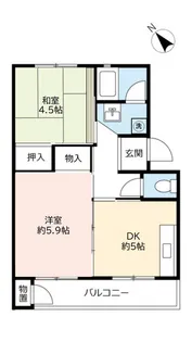 UR小栗栖北【4階】の間取り