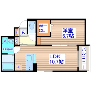 D-ROOM南材木町【2階】の間取り
