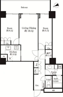 代官山アドレス【26階】の間取り