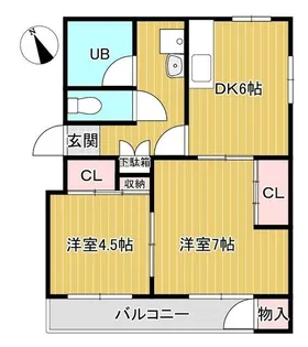 第2和同マンション【2階】の間取り