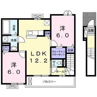 マルコ ポーロ【2階】の間取り