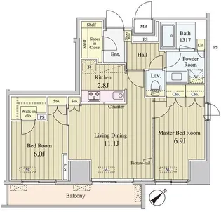 セリオ落合東中野【7階】の間取り