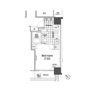 パークハビオ赤坂タワー【3階】の間取り