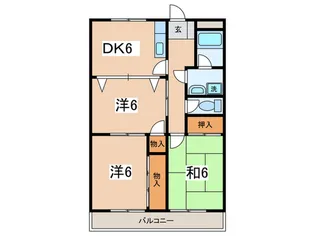 ヴァンベ-ル文ケ岡 II【1階】の間取り