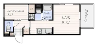 Plainciel燈(プレーンシエルトウ)【2階】の間取り