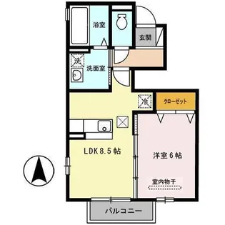 メゾンあかり【1階】の間取り