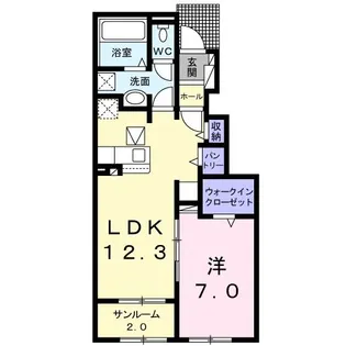 エテルノ西軽井沢B【1階】の間取り