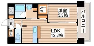 シャーメゾンステージ 広瀬通【4階】の間取り