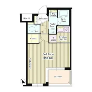 リバティコート千歳烏山【2階】の間取り