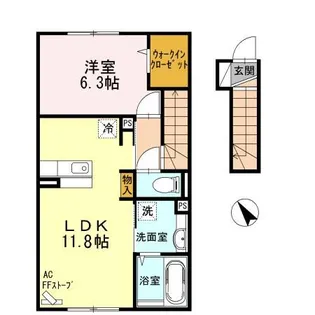 ウィット奥野【2階】の間取り
