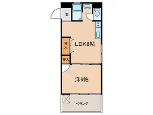 都立大第2コーポラス【7階】の間取り