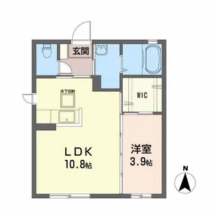 ネイビーハウス大手町【1階】の間取り