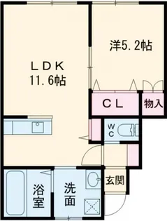 ラインサイドコーポ【1階】の間取り
