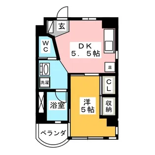 かむろビル 北館【2階】の間取り