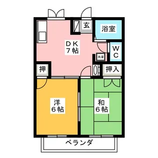 ハイツキャロットII【2階】の間取り