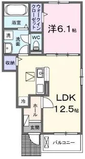 高西町川尻アパートII【1階】の間取り