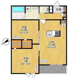 ゲートフロント【2階】の間取り