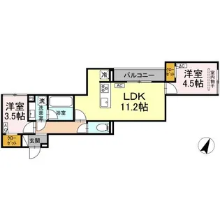 セレスティア上鷺宮II【3階】の間取り