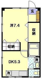 青城アパート【1階】の間取り