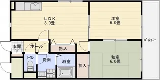 ロイヤルパレス法善寺【1階】の間取り