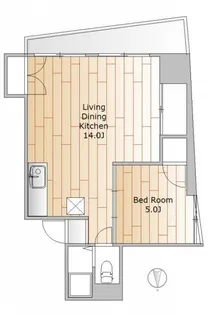 大橋コーポ【4階】の間取り