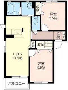 K’sコーポラス【2階】の間取り