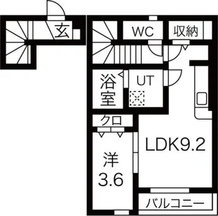 ラビスタアイワヒルズI【2階】の間取り