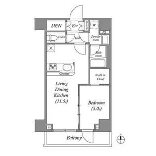 GENOVIA本所吾妻橋skygarden【4階】の間取り