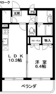 マリベール上林【2階】の間取り