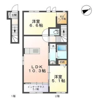 ラヴィロン【2階】の間取り